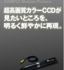 超高画質カラーCCDが見たいところを、明るく鮮やかに再現。