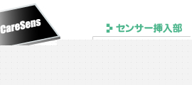 　センサー挿入部
ニプロケアファストセンサーをメーター本体のセンサー挿入部に挿入します。