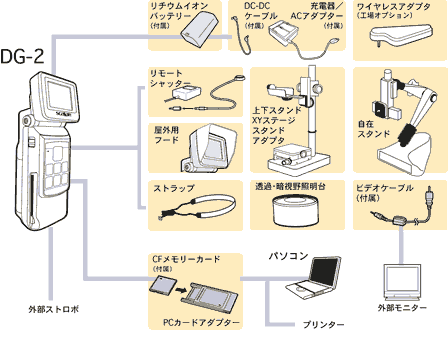 DG-2 システム図 (1) 本体周辺機器