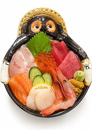 盛り付け例:海鮮丼