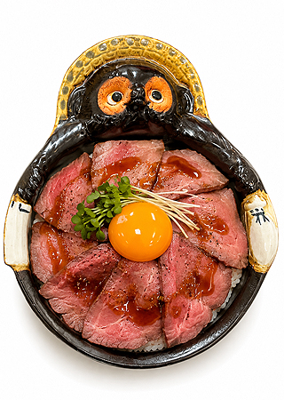 盛り付け例:ローストビーフ丼